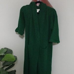 Cost Plus World Market Deep Emerald Green Knit Cardigan